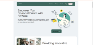 Finwise Landing Page Development (Desktop Viewport)