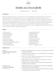 Resume writing