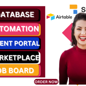 I will build softr webapp airtable database airtable automation, client portal